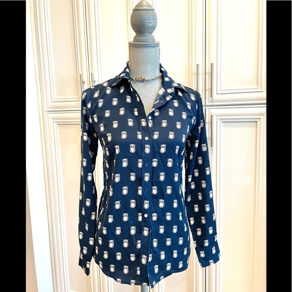 New - J Crew owl button shirt - Picture 5 of 5